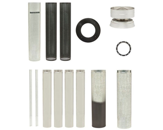 MAXIHEAT 6" DEC MESH FLUE KIT METALLIC BLACK